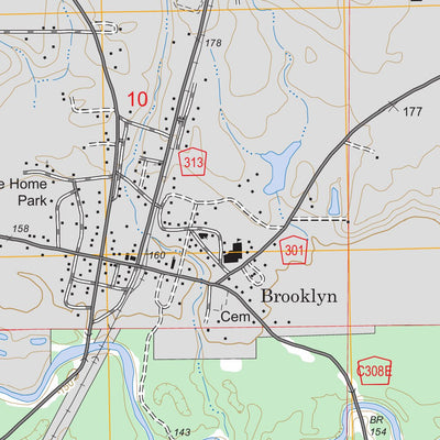 US Forest Service - Topo Brooklyn, MS FSTopo Legacy digital map