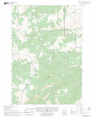 US Forest Service - Topo Broomtail Ridge, MT FSTopo Legacy digital map