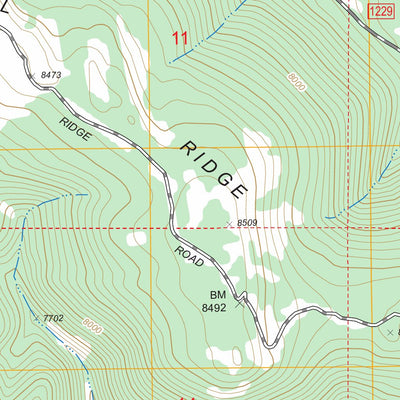 US Forest Service - Topo Broomtail Ridge, MT FSTopo Legacy digital map