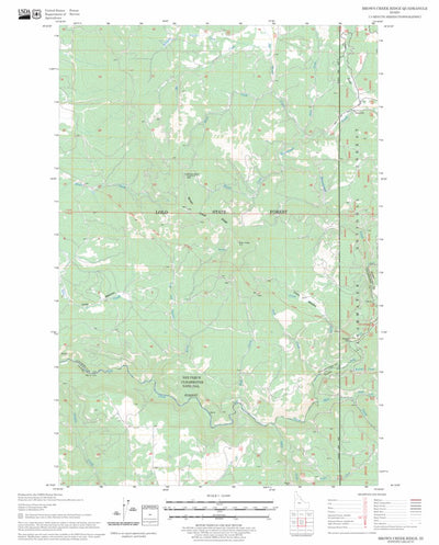 US Forest Service - Topo Brown Creek Ridge, ID FSTopo Legacy digital map