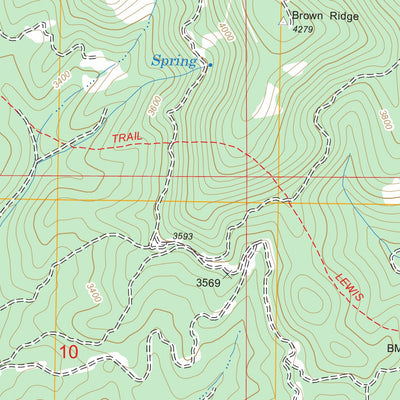 US Forest Service - Topo Brown Creek Ridge, ID FSTopo Legacy digital map