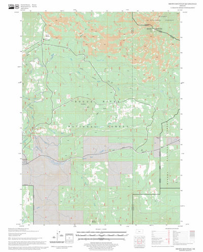 US Forest Service - Topo Brown Mountain, OR FSTopo Legacy digital map