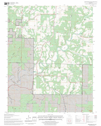 US Forest Service - Topo Brownbranch, MO FSTopo Legacy digital map