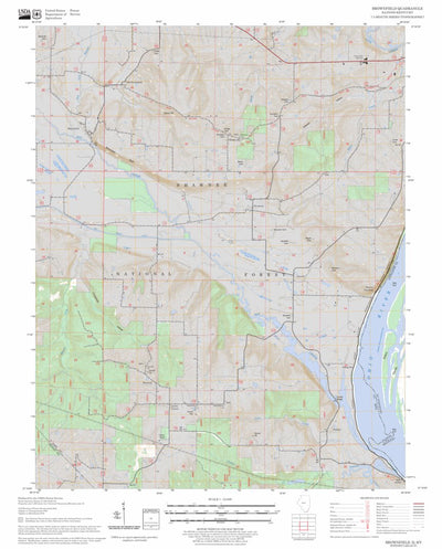 US Forest Service - Topo Brownfield, IL - KY FSTopo Legacy digital map