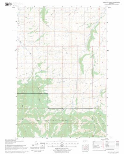 US Forest Service - Topo Browns Canyon, MT FSTopo Legacy digital map