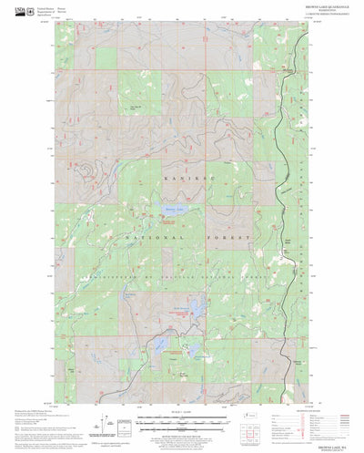 US Forest Service - Topo Browns Lake, WA FSTopo Legacy digital map