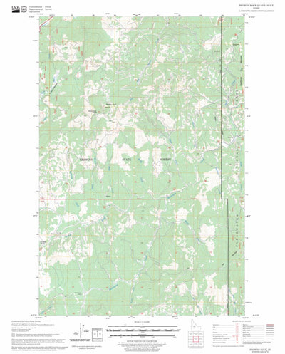 US Forest Service - Topo Browns Rock, ID FSTopo Legacy digital map