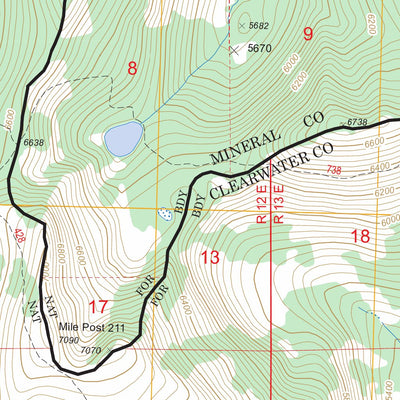 US Forest Service - Topo Bruin Hill, ID - MT FSTopo Legacy digital map