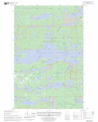 US Forest Service - Topo Brule Lake, MN FSTopo Legacy digital map