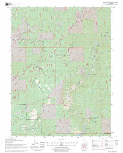 US Forest Service - Topo Brush Creek, CA FSTopo Legacy digital map