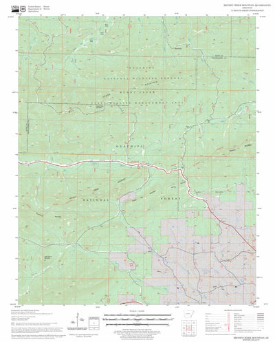US Forest Service - Topo Brushy Creek Mountain, AR FSTopo Legacy digital map