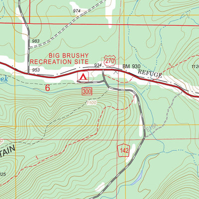 US Forest Service - Topo Brushy Creek Mountain, AR FSTopo Legacy digital map