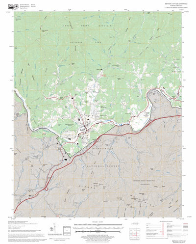US Forest Service - Topo Bryson City, NC FSTopo Legacy digital map