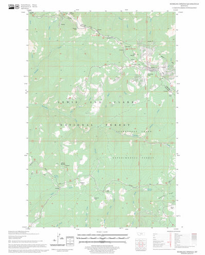 US Forest Service - Topo Bubbling Springs, MT FSTopo Legacy digital map