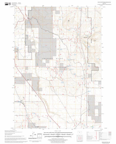 US Forest Service - Topo Buck Butte, OR FSTopo Legacy digital map