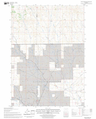 US Forest Service - Topo Buck Creek, WY FSTopo Legacy digital map