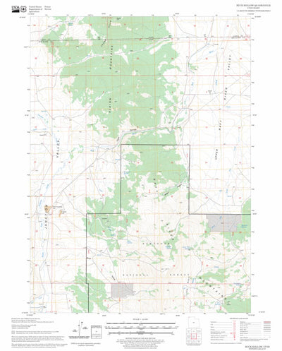 US Forest Service - Topo Buck Hollow, UT - ID FSTopo Legacy digital map