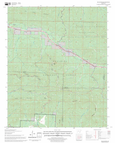 US Forest Service - Topo Buck Knob, AR FSTopo Legacy digital map
