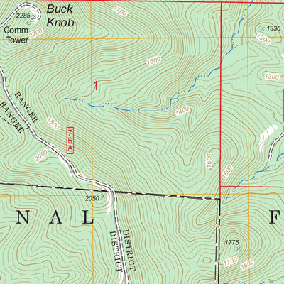 US Forest Service - Topo Buck Knob, AR FSTopo Legacy digital map