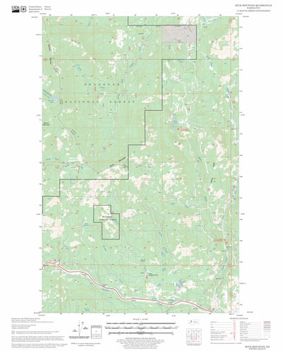 US Forest Service - Topo Buck Mountain, WA FSTopo Legacy digital map