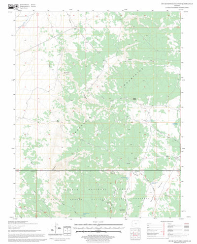US Forest Service - Topo Buck Pasture Canyon, AZ FSTopo Legacy digital map