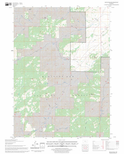 US Forest Service - Topo Buck Peak, WY FSTopo Legacy digital map