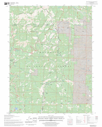 US Forest Service - Topo Buck Rock, CA FSTopo Legacy digital map