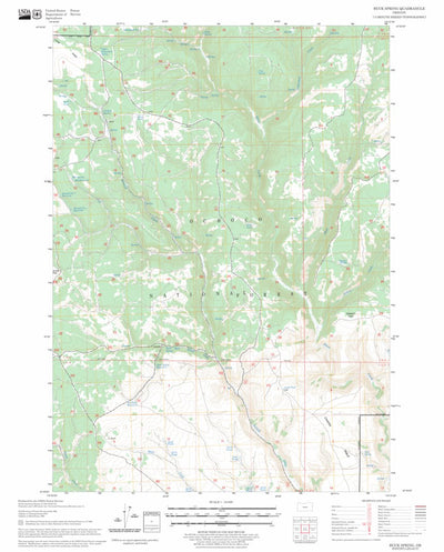 US Forest Service - Topo Buck Spring, OR FSTopo Legacy digital map