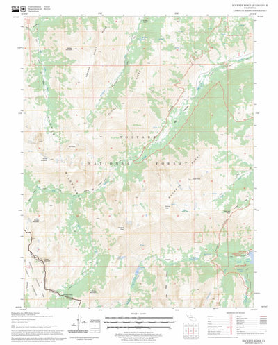 US Forest Service - Topo Buckeye Ridge, CA FSTopo Legacy digital map