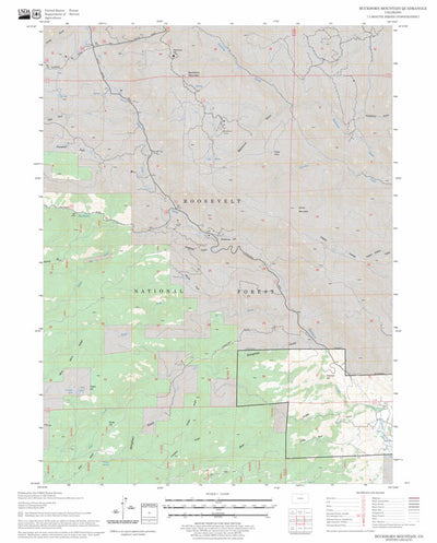 US Forest Service - Topo Buckhorn Mountain, CO FSTopo Legacy digital map