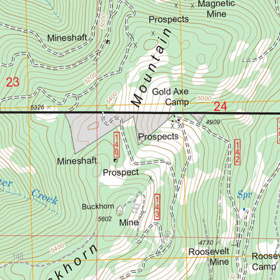 US Forest Service - Topo Buckhorn Mountain, WA FSTopo Legacy digital map