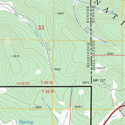 US Forest Service - Topo Buckhorn, WY - SD FSTopo Legacy digital map