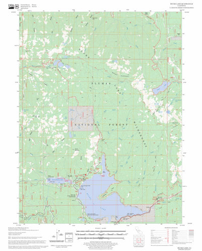 US Forest Service - Topo Bucks Lake, CA FSTopo Legacy digital map