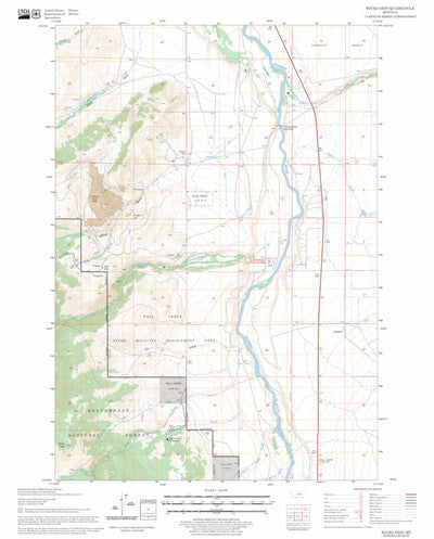 US Forest Service - Topo Bucks Nest, MT FSTopo Legacy digital map