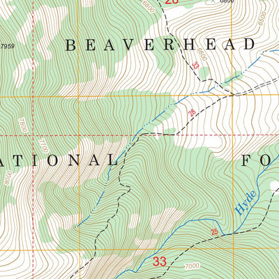 US Forest Service - Topo Bucks Nest, MT FSTopo Legacy digital map