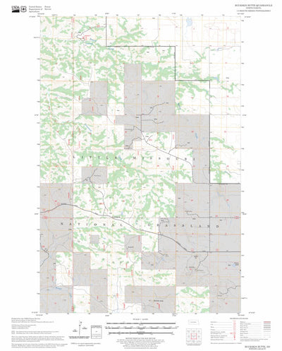 US Forest Service - Topo Buckskin Butte, ND FSTopo Legacy digital map