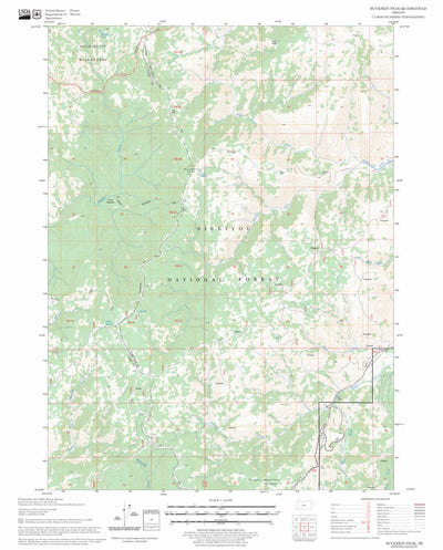 US Forest Service - Topo Buckskin Peak, OR FSTopo Legacy digital map