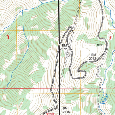 US Forest Service - Topo Buckskin Peak, OR FSTopo Legacy digital map