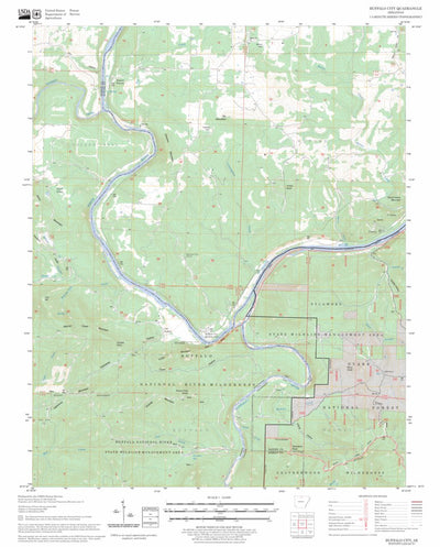 US Forest Service - Topo Buffalo City, AR FSTopo Legacy digital map