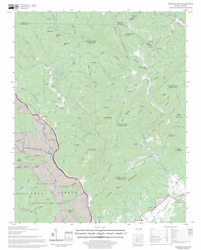 US Forest Service - Topo Buffalo Cove, NC FSTopo Legacy digital map