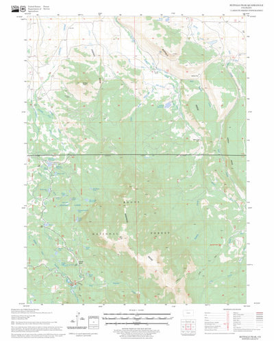 US Forest Service - Topo Buffalo Peak, CO FSTopo Legacy digital map