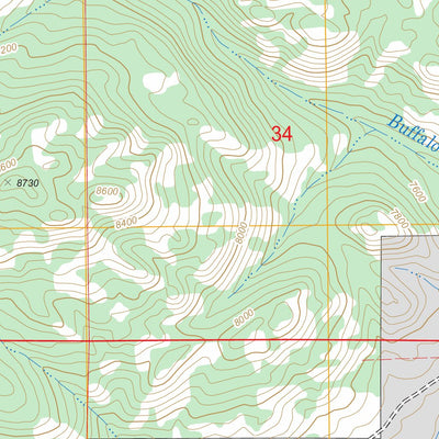 US Forest Service - Topo Buffalo Peak, WY FSTopo Legacy digital map