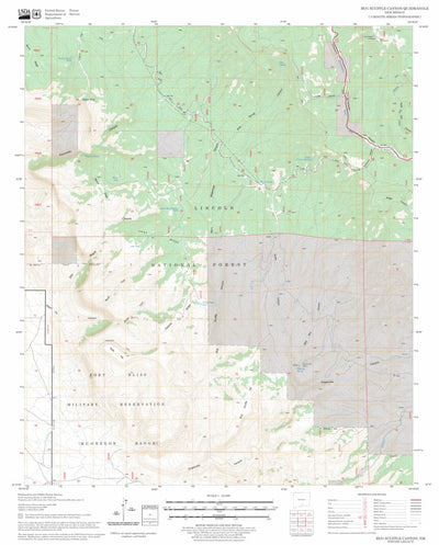 US Forest Service - Topo Bug Scuffle Canyon, NM FSTopo Legacy digital map