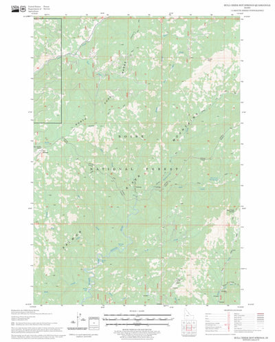 US Forest Service - Topo Bull Creek Hot Springs, ID FSTopo Legacy digital map