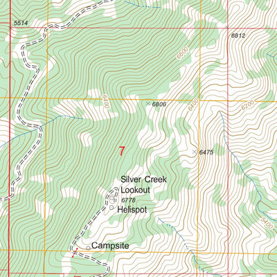 US Forest Service - Topo Bull Creek Hot Springs, ID FSTopo Legacy digital map