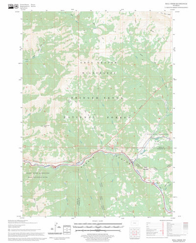 US Forest Service - Topo Bull Creek, WY FSTopo Legacy digital map