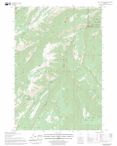 US Forest Service - Topo Bull Elk Park, WY FSTopo Legacy digital map