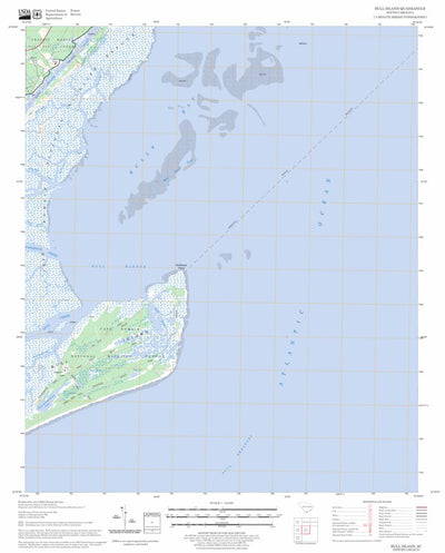 US Forest Service - Topo Bull Island, SC FSTopo Legacy digital map