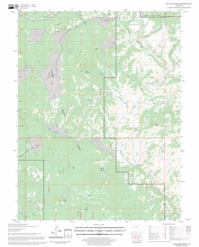US Forest Service - Topo Bull Mountain, CO FSTopo Legacy digital map