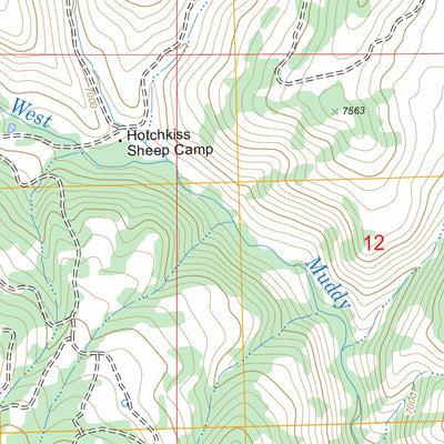 US Forest Service - Topo Bull Mountain, CO FSTopo Legacy digital map